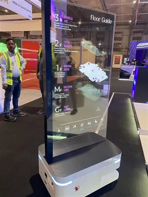 Pemain Pengiklanan Mudah Alih Skrin Lutsinar 55 inci